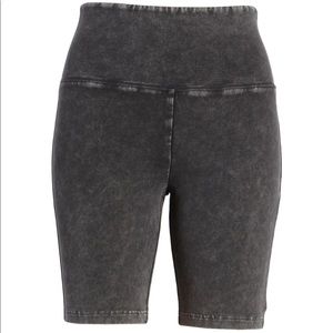 COPY - NEW black acid wash bike shorts